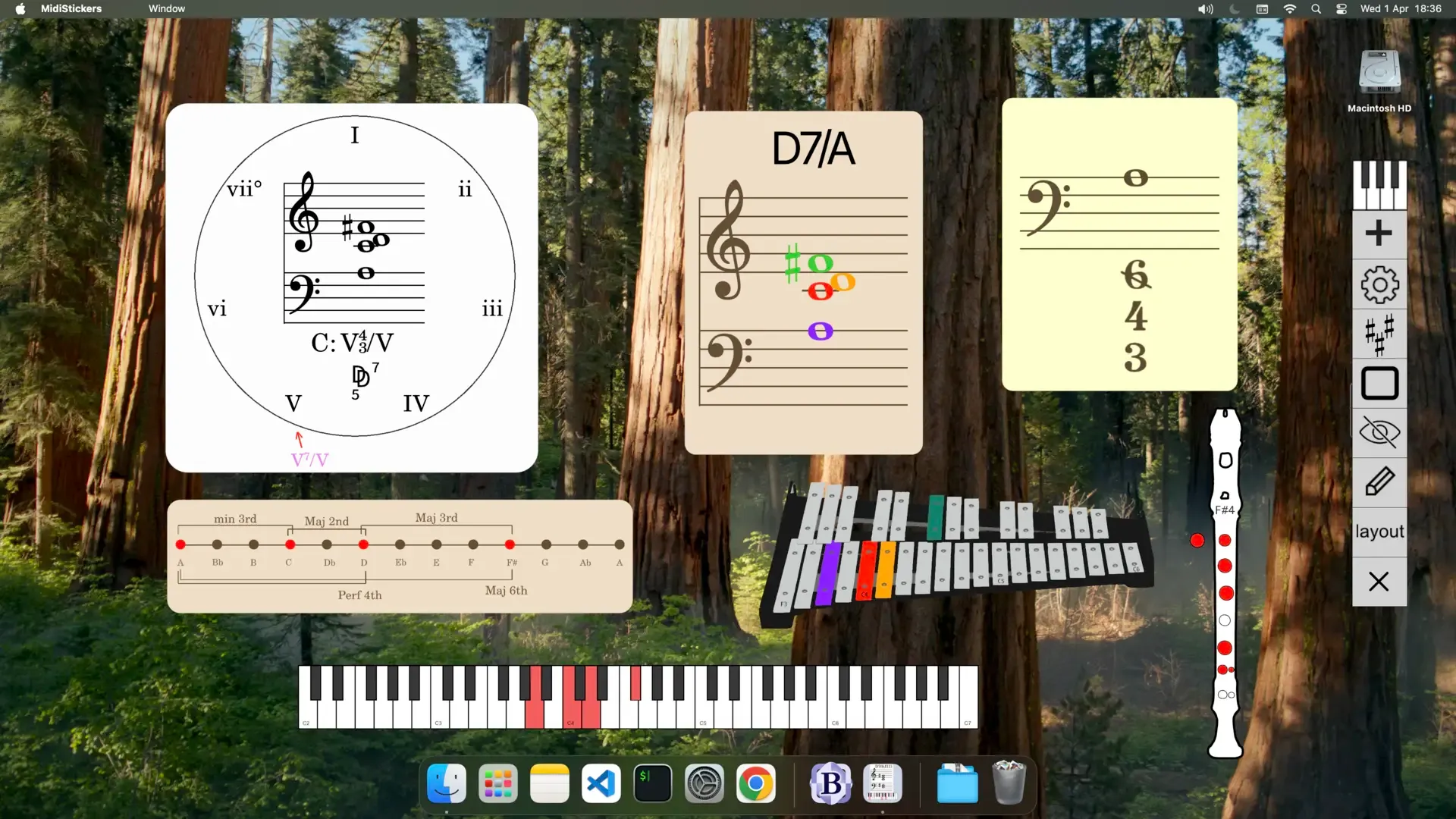 MidiStickers MIDI Visualization widgets